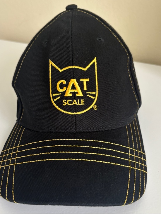 Other - CAT Scale Denim Ball Cap Black/Yellow StrapBack Vintage EUC